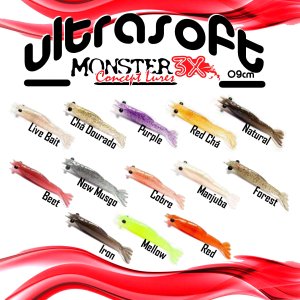 Isca Artificial Monster 3X Camarão Ultra Soft 9 cm